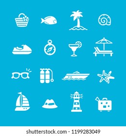 Vacation icons set