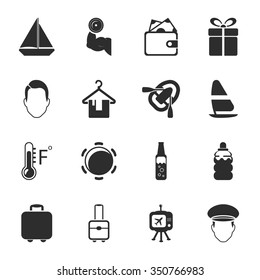 Vacation icons set. 