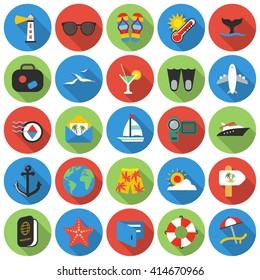 Vacation icons set.  