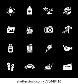 vacation icons set