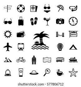 Vacation icons set.Vector illustration
