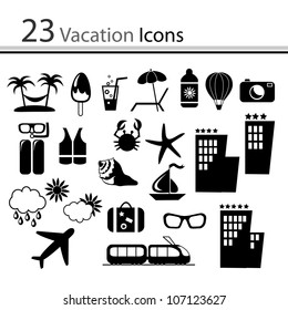 Vacation icons (vector)