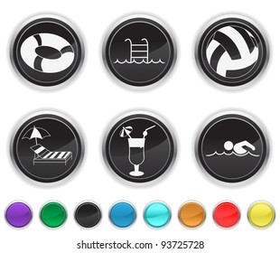 vacation icons,each color icon is set on a different layer