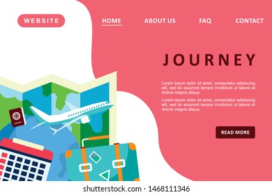 Vacation Illustration Design Vector for Web Page Design