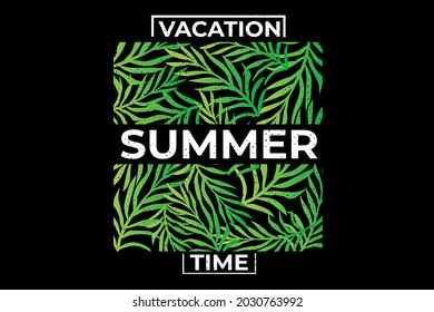 vacation leaf summer time gradient green style