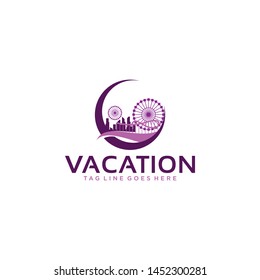 Vacation Logo Around The World Design Vector