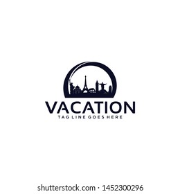 Vacation Logo Around The World Design Vector