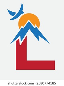 Vacation Logo Design Combine With Letter L