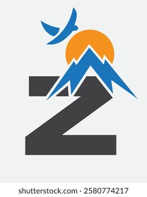 Vacation Logo Design Combine With Letter Z