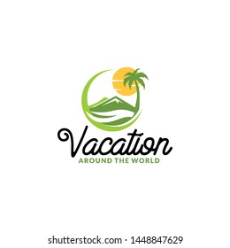 Vacation Logo Design Vector for Travel Agency Icon and Application