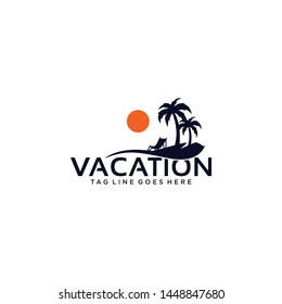 Vacation Logo Design Vector for Travel Agency Icon and Application