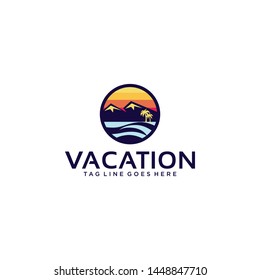 Vacation Logo Design Vector for Travel Agency Icon and Application