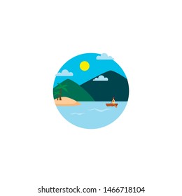 Vacation Logo and Icon Design Vector