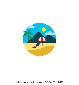 Vacation Logo and Icon Design Vector