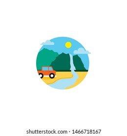 Vacation Logo and Icon Design Vector