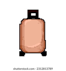 vacation luggage bag game pixel art retro vector. bit vacation luggage bag. old vintage illustration