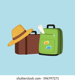 Vacation luggage design vector illustration