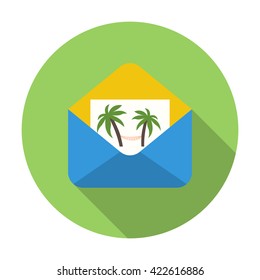 Vacation message icon. 