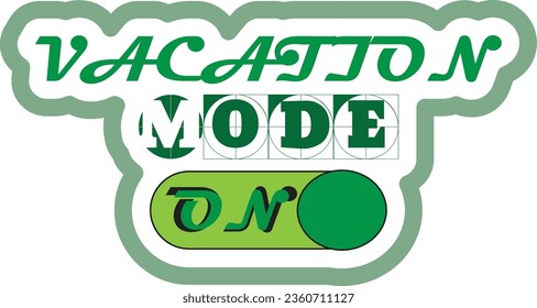 Vacation mode on T-Shirt Design