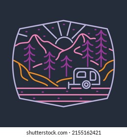 Vacation in nature graphic illustration vector art t-shirt design