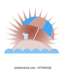 Vacation on the beach illustration