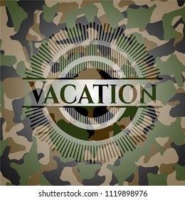 Vacation on camo pattern