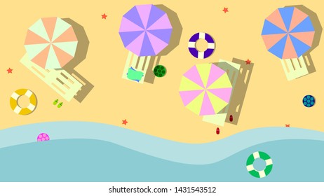 
Vacation on the summer beach