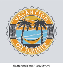 vacation on summer illustration vector