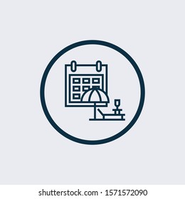 Vacation outline icon. Thin line concept element from tourism icons collection. Creative Vacation icon for mobile apps and web usage