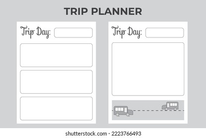 Vacation planner design concept for  world trips, tours, and travel plans, kids trip planner