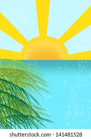VACATION POSTCARD, VINTAGE LOOKING SUMMER POSTER
