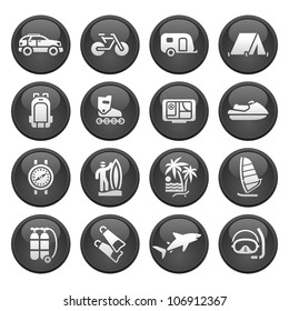 Vacation, Recreation & Travel, icons set