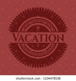 Vacation red emblem. Vintage.