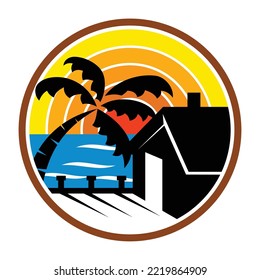Vacation rent house Icon Illustration Brand Identity