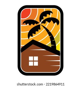 Vacation rent house Icon Illustration Brand Identity