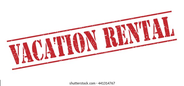 vacation rental vector stamp on white background