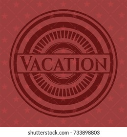 Vacation retro red emblem
