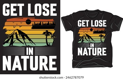 Vacation Retro Vintage T-shirt Design. This design is ideal for prints, t-shirt, mug, poster, and many other tasks. 