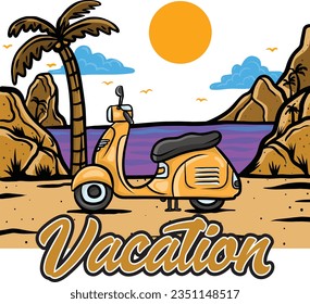 Vacation riding with Scooter to your favorite place, yes! the beach