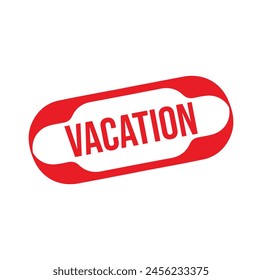 vacation Rubber stamp design. VECTOR ILLUSTRATION. 