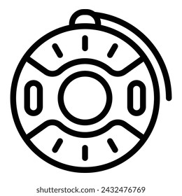 Vacation snow tube icon outline vector. Winter sport. Fun happy young