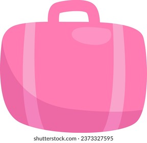 Vacation suitcase, illustration or icon, vector on white background.