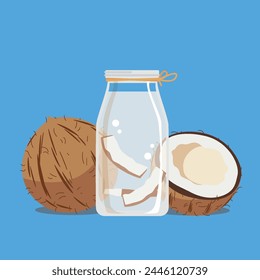 vacation, summer, coconut, illustration, EPS10