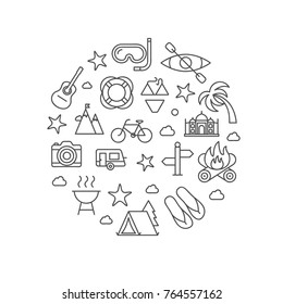 Vacation and summer time vector illustration