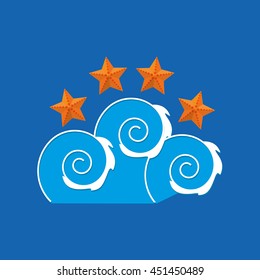 vacation surf beach recreation game isolated, vector illustration