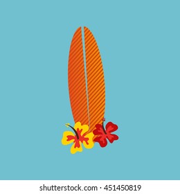 vacation surf beach recreation game isolated, vector illustration