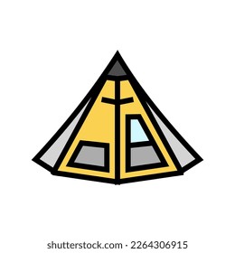 vacation tent color icon vector. vacation tent sign. isolated symbol illustration