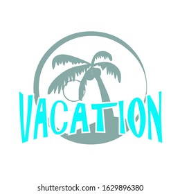 Vacation text with a palmtree - Powered by Shutterstock - Get 15% off with code: PIKWIZARD15