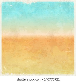 Vacation themed grungy retro abstract vector background