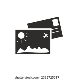 vacation ticket icon vector illustration